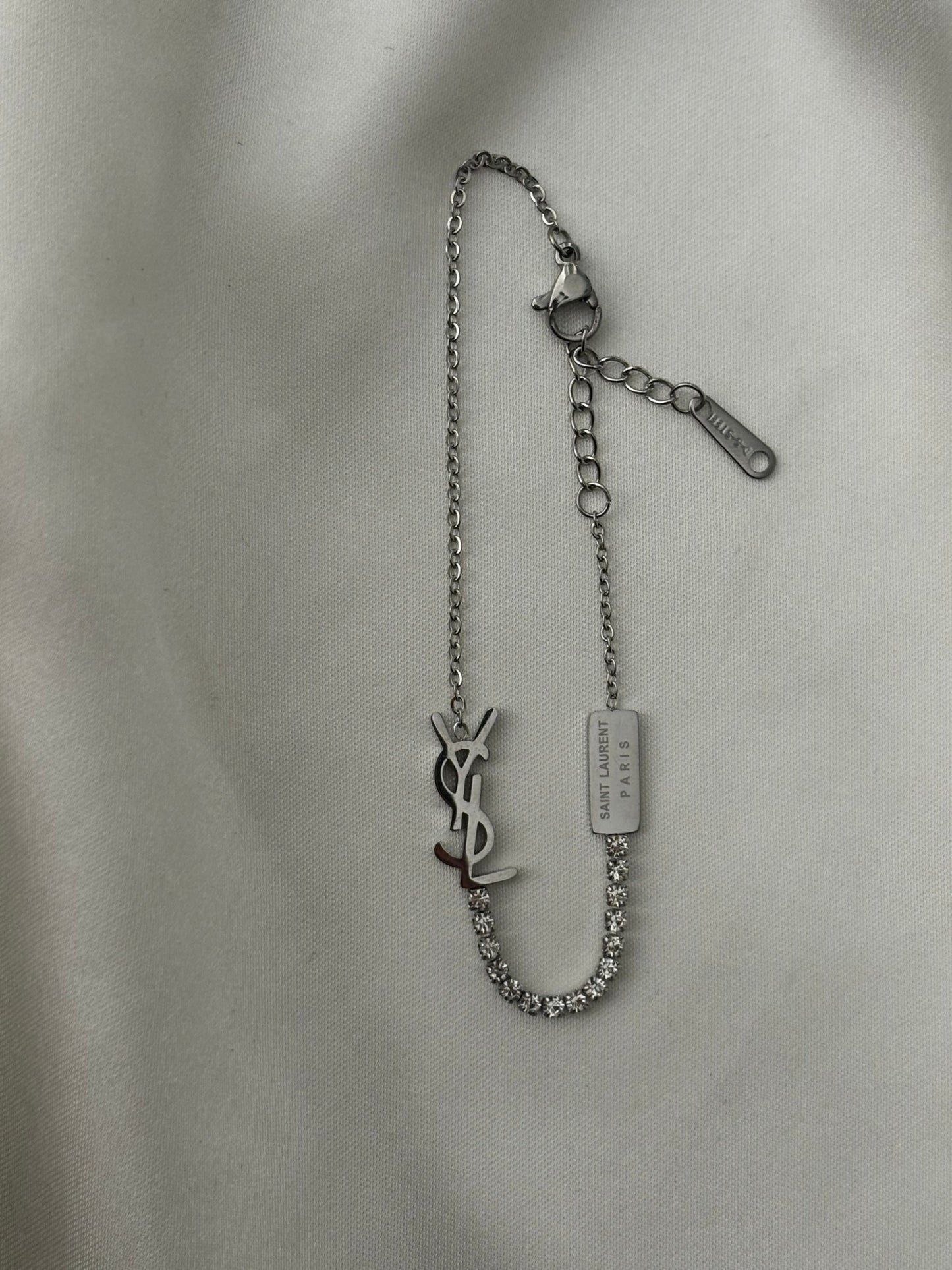 Ys diamond bracelet (in silver & gold)