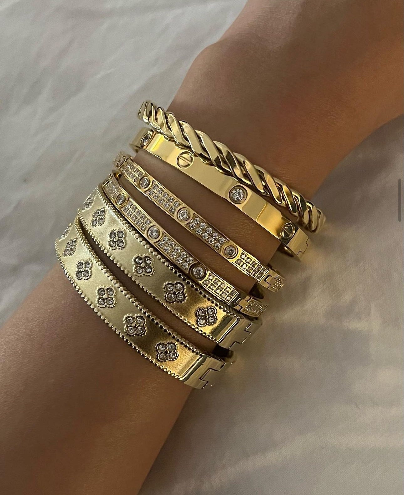 Amara Gold Diamanté Bracelet