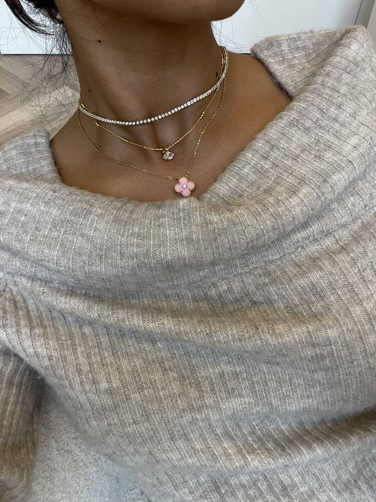 Rosé Charm Necklace