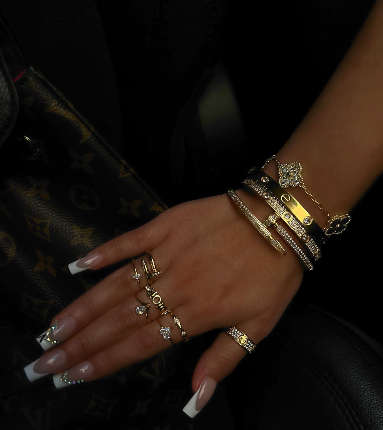 Amara Gold Diamanté Bracelet