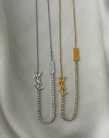 Ys diamond bracelet (in silver & gold)