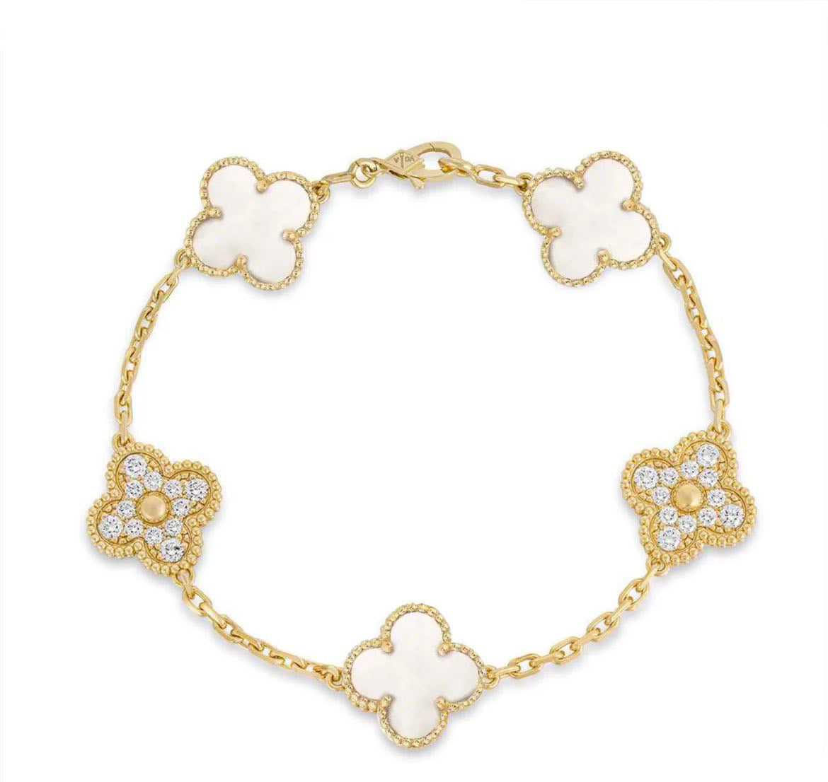Shimmering Pearl Link Bracelet