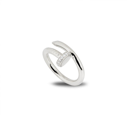 Noble Diamanté Ring (in silver & gold)